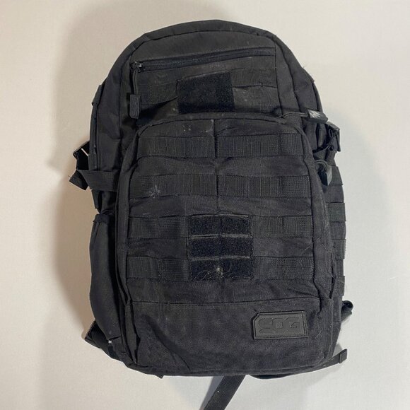 SOG 40L Tactical Backpack Black Durable Nylon Water-Resistant Multiple Compartme - Picture 1 of 10